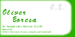 oliver borcsa business card
